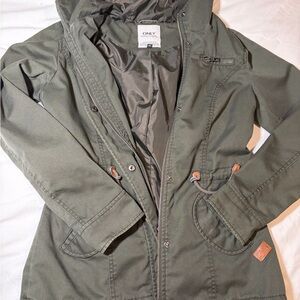 ONLY Khaki Green Hooded Jacket